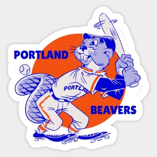 Retro Portland Beavers Sticker